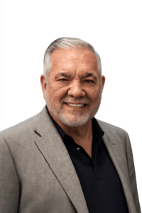 Smiling senior man with gray beard