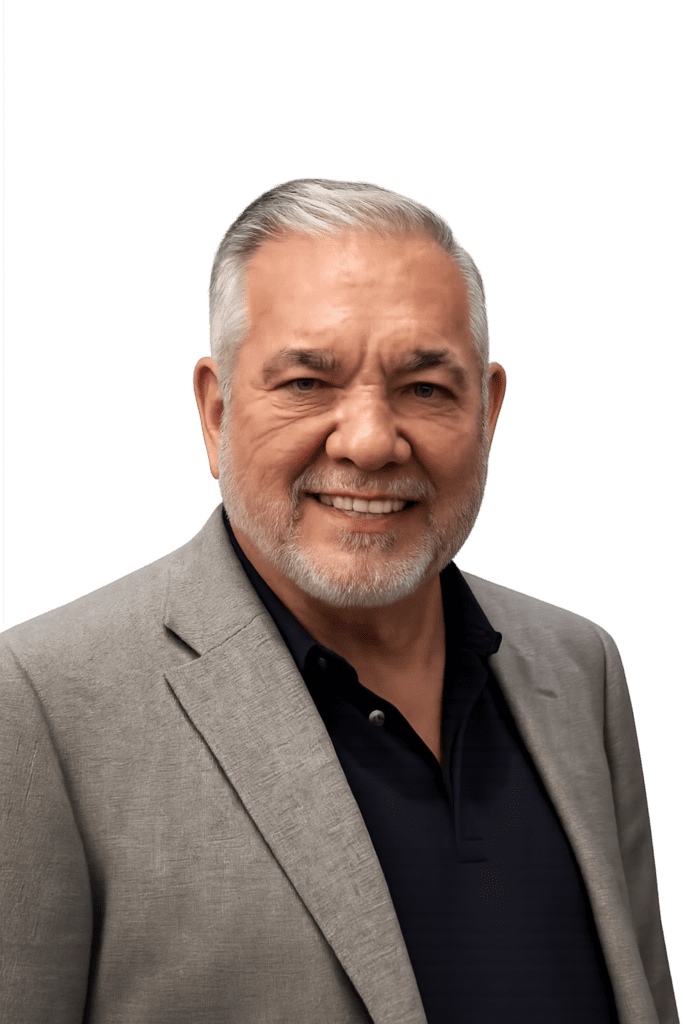 Smiling senior man with gray beard